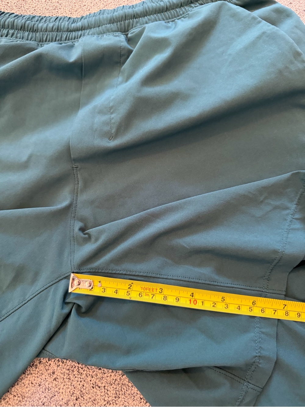 Men's M Lululemon Athletic Shorts in Teal 7” Linerless - Picture 6 of 6